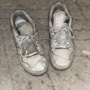 New Balance Gray and White 550 Athletic Shoes used